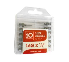 iO Luer Needles 16G x 1/2" (12pk)