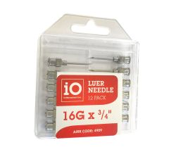 iO Luer Needles 16G x 3/4" (12pk)