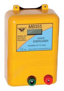 Thunderbird MB355 Mains or Battery Powered Electric Fence Energiser 35Km